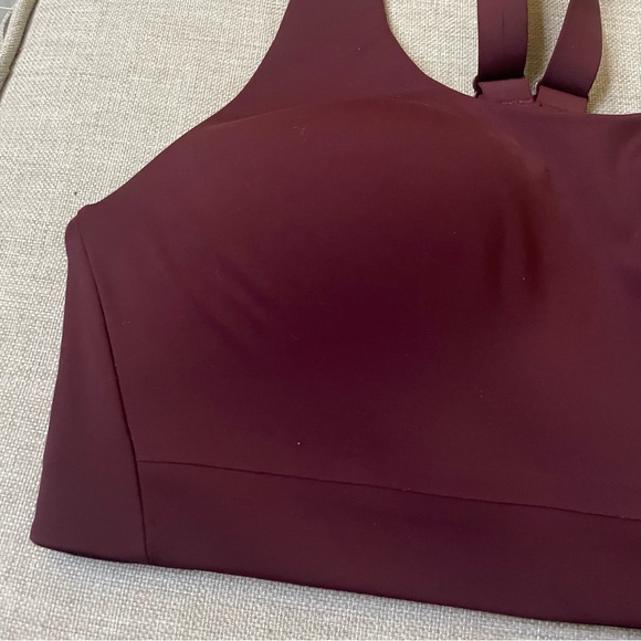 New Athleta advance sports bra burgundy sz 32D NWT high impact adjustable straps - Picture 4 of 11